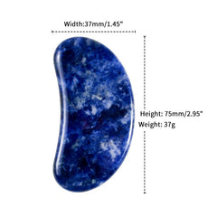 Natural Sodalite Moon - Shaped Gua Sha Tools | Face Guasha Massager - yuelf