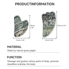Grass Fossils Gua Sha Tools | V & Horn ShapedGuasha Massgaer for Face - yuelf