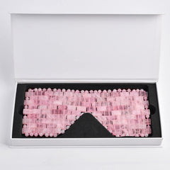 Natural Rose Quartz Eye Mask – Eye Cooling Mask for Relaxation - yuelf