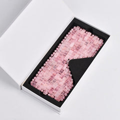 Natural Rose Quartz Eye Mask – Eye Cooling Mask for Relaxation - yuelf