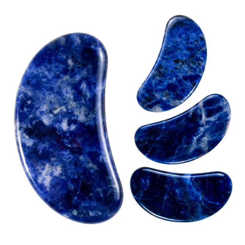 Natural Sodalite Moon - Shaped Gua Sha Tools | Face Guasha Massager - yuelf
