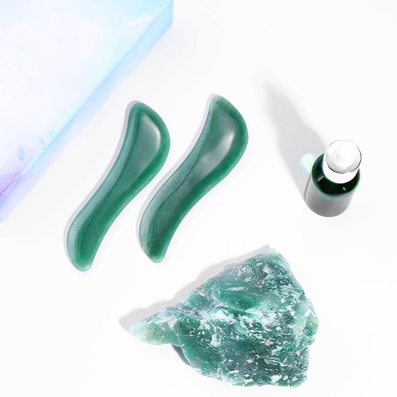 S Shaped Natural Green Aventurine Gua Sha Tools - yuelf