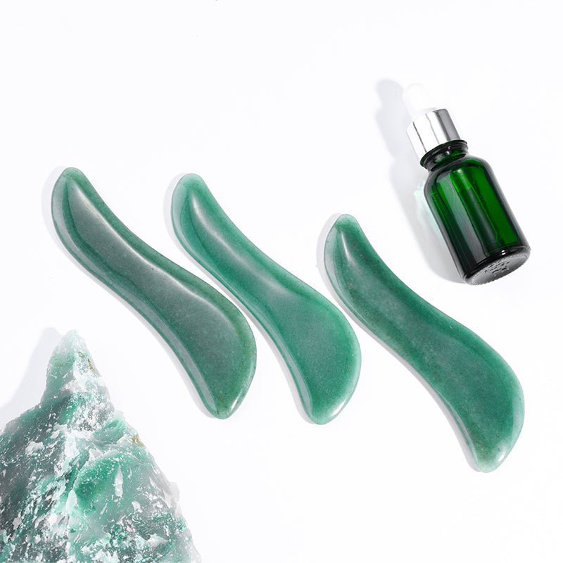 S Shaped Natural Green Aventurine Gua Sha Tools - yuelf