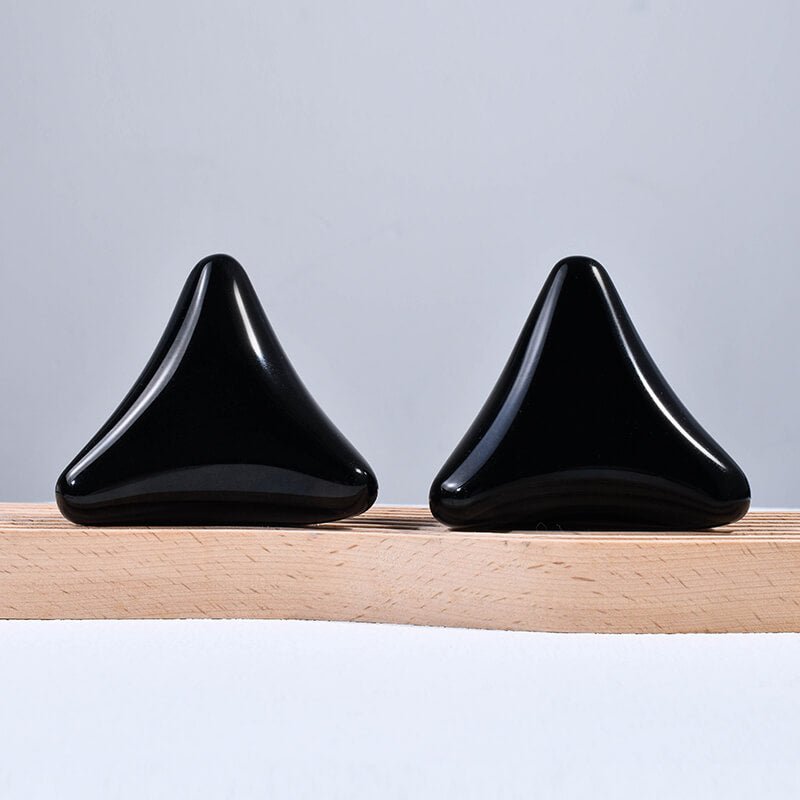 Black Obsidian Back Massager Foot Acupressure Massage Tools - yuelf