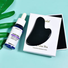 Natural Black Obsidian Gua Sha | V Shaped Guasha Tools - yuelf