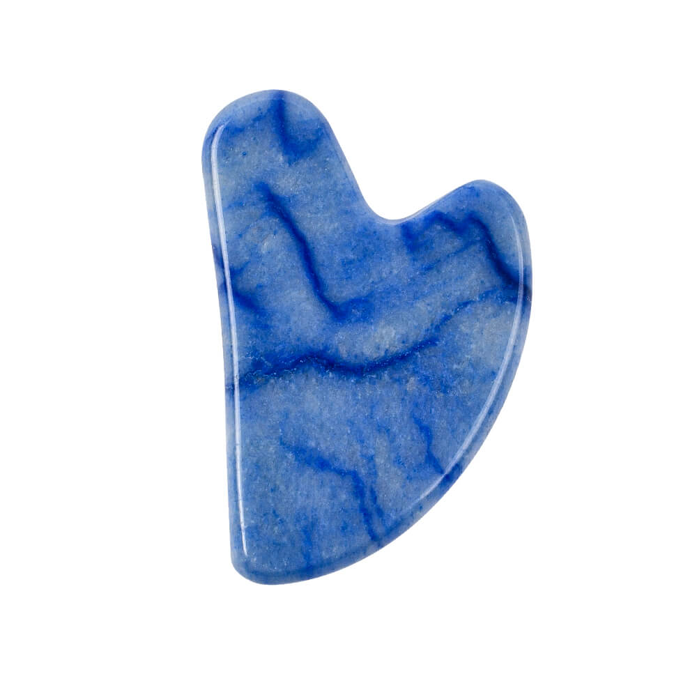 Natural Blue Aventurine Gua Sha Heart Shaped Face Massager Tools - yuelf
