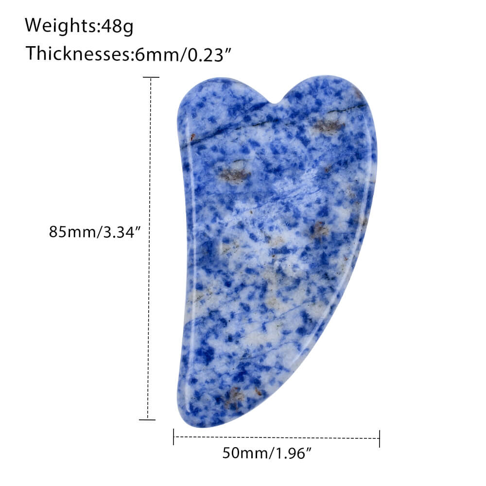 Blue Spot Medium V Gua Sha Facial Guasha Massager - yuelf