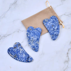 Blue Spot Medium V Gua Sha Facial Guasha Massager - yuelf