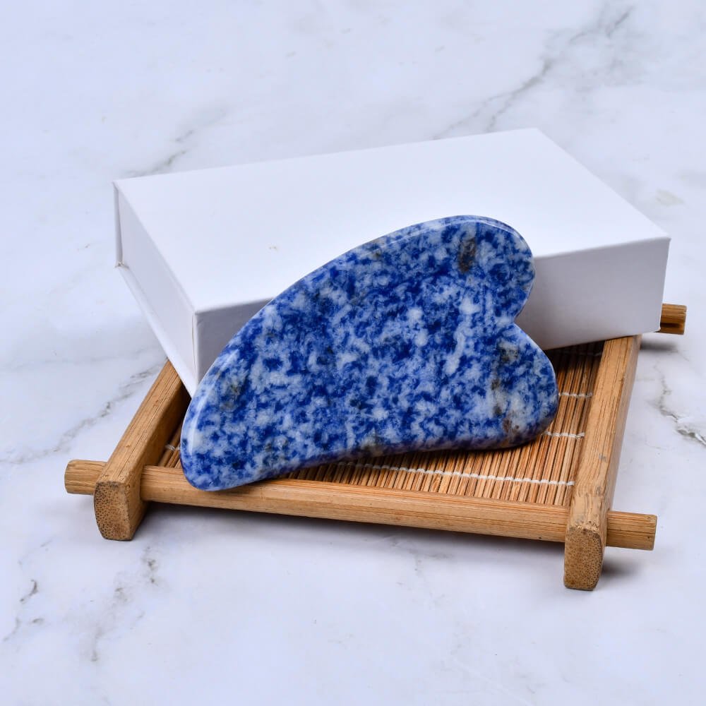 Blue Spot Medium V Gua Sha Facial Guasha Massager - yuelf