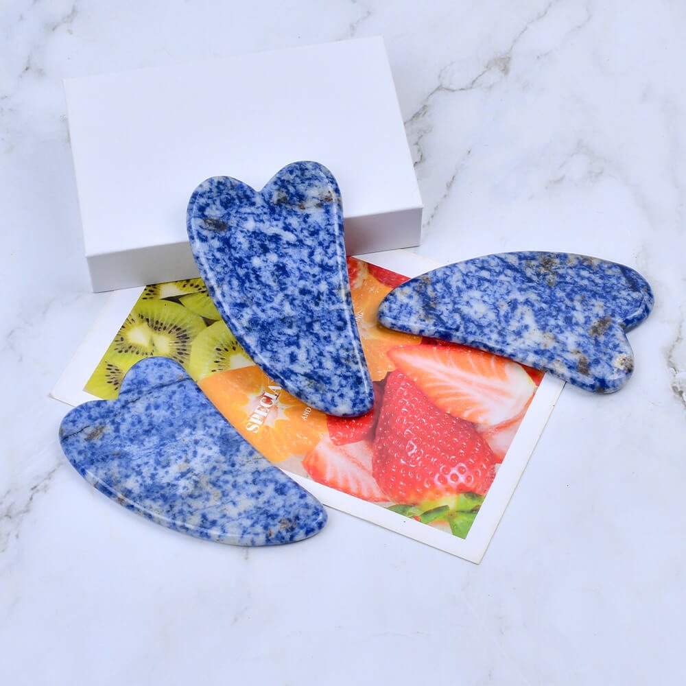 Blue Spot Medium V Gua Sha Facial Guasha Massager - yuelf