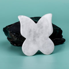 Natural White Stone Butterfly Gua Sha | Facial Guasha Massage Tools - yuelf