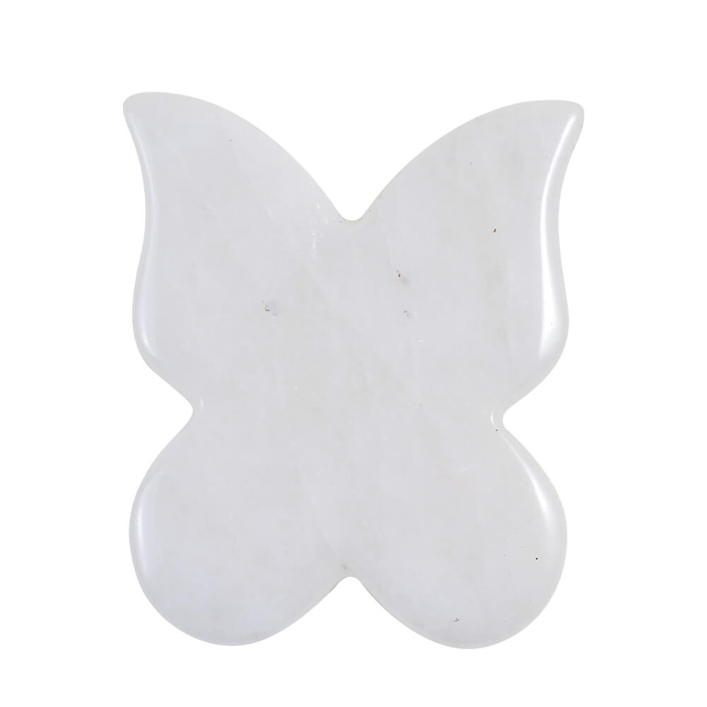 Natural White Stone Butterfly Gua Sha | Facial Guasha Massage Tools - yuelf