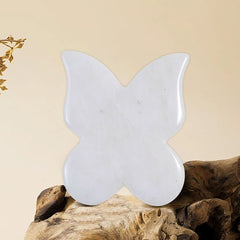 Natural White Stone Butterfly Gua Sha | Facial Guasha Massage Tools - yuelf
