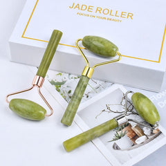 Green Jade Face Roller - Portable Facial Massage Roller - yuelf