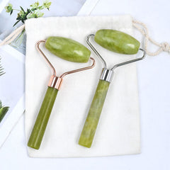 Green Jade Face Roller - Portable Facial Massage Roller - yuelf