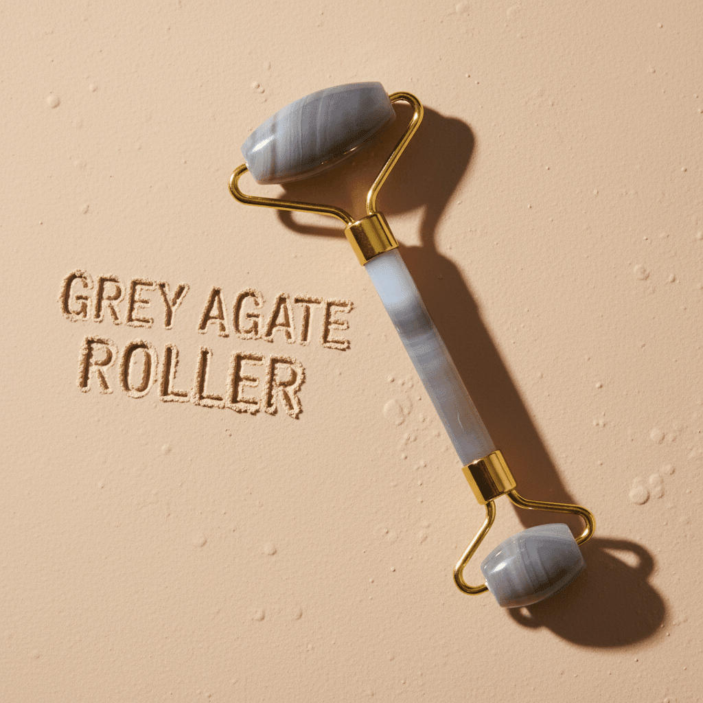 Natural Grey Agate Face Roller Wholesale - Facial Massage Tools - yuelf