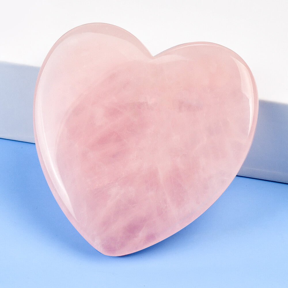 Rose Quartz Heart Shaped Gua Sha | Facial Guasha Massager Tools - yuelf