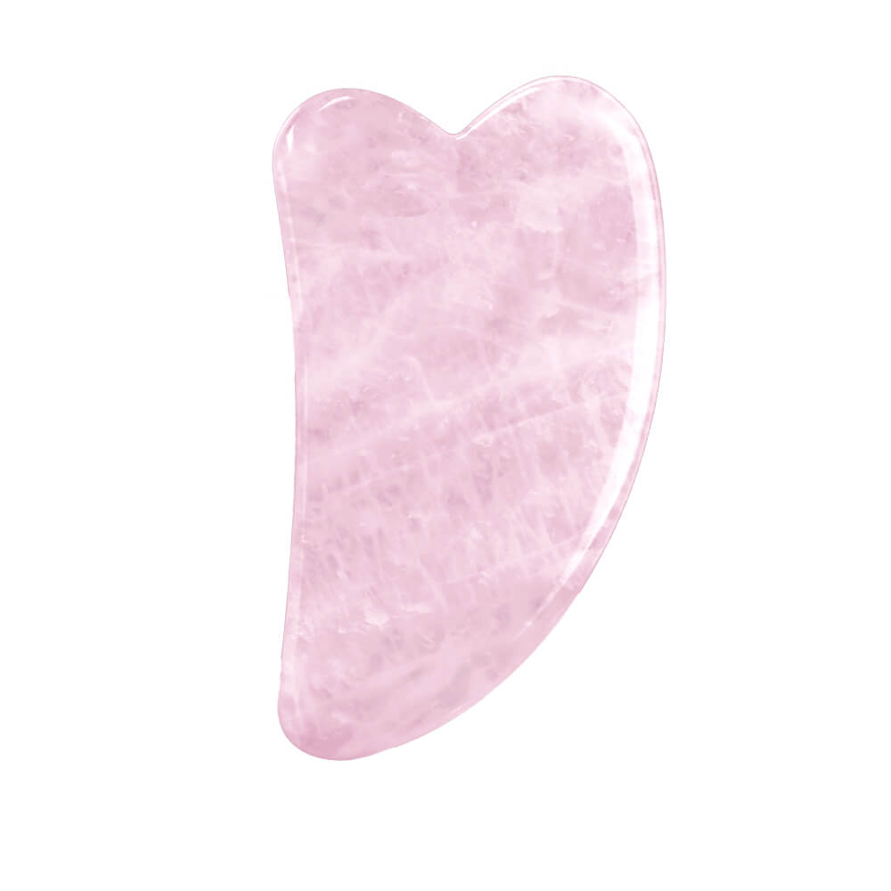 V Shaped Natural Rose Quartz Gua Sha | Face Massage Tools - yuelf
