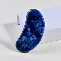 Natural Sodalite Moon - Shaped Gua Sha Tools | Face Guasha Massager - yuelf