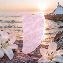 V Shaped Natural Rose Quartz Gua Sha | Face Massage Tools - yuelf