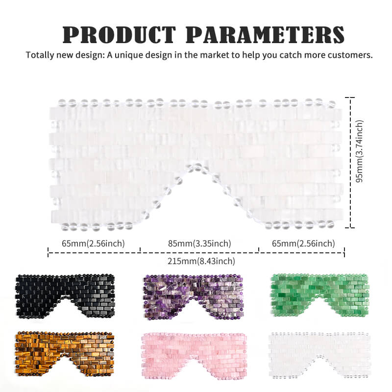 Natural Clear Quartz Eye Mask – Cooling Ice Mask for Relaxation - yuelf