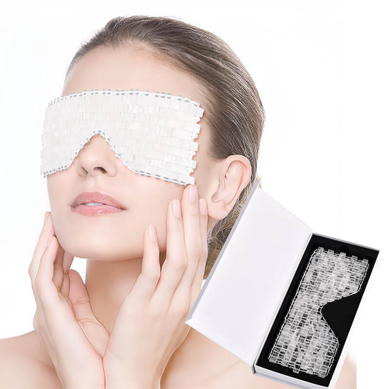 Natural Clear Quartz Eye Mask – Cooling Ice Mask for Relaxation - yuelf